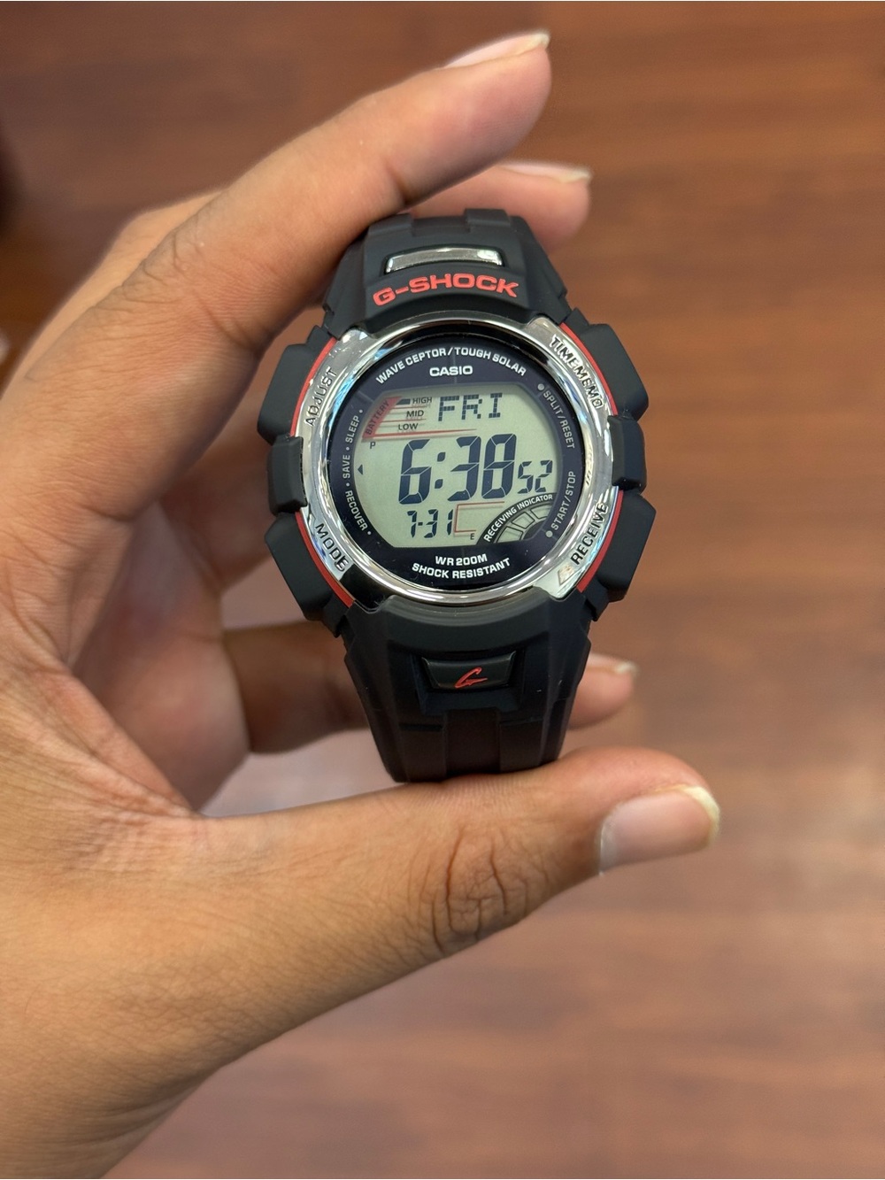 Casio G-Shock GW-300 Mens Watch 42mm Black Tough Solar Atomic Digital 200M